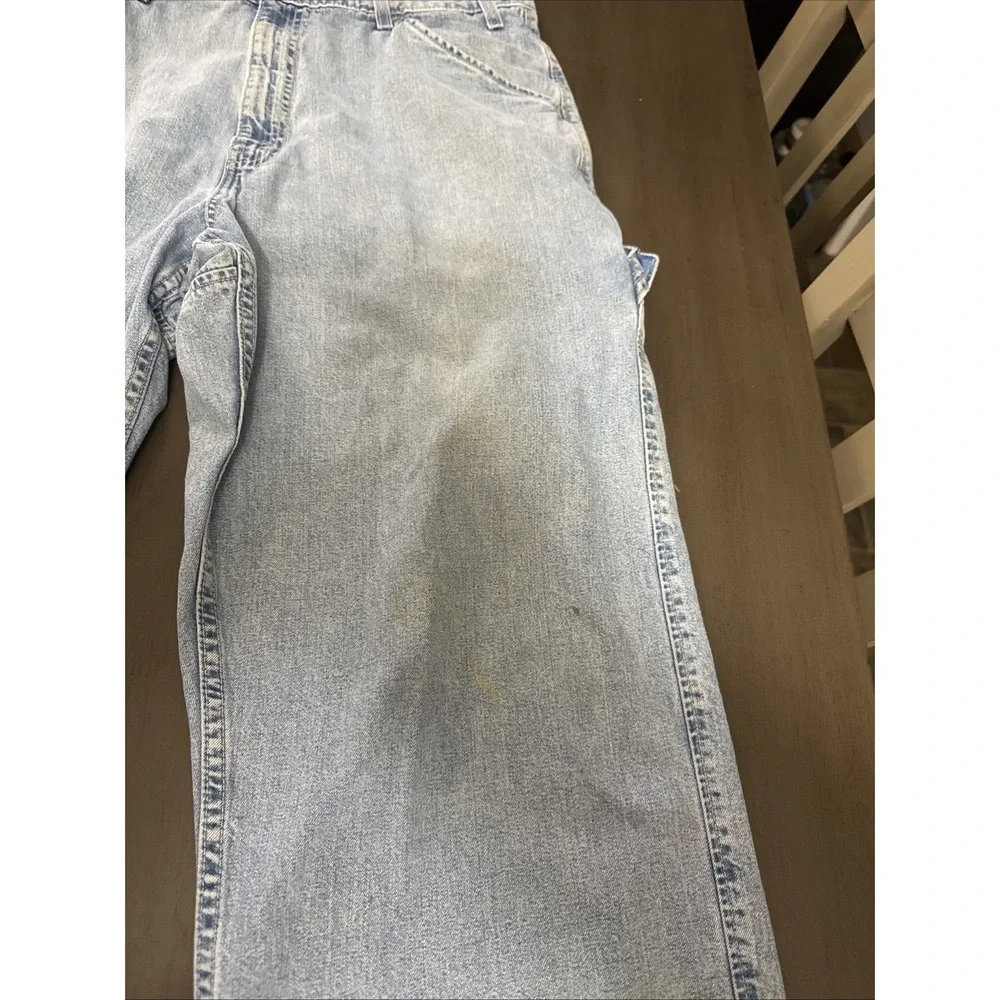 Vintage Men's Levi's L2 Wide Leg Carpenter Baggy Jeans 90s 37x31  Skater Grunge - Picture 2 of 16